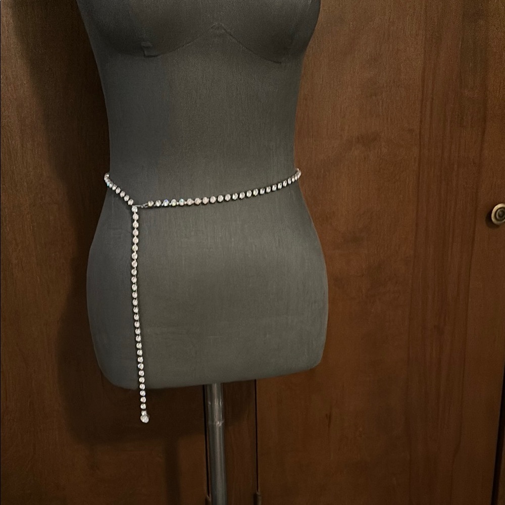 J. Crew Silver Beaded Belt